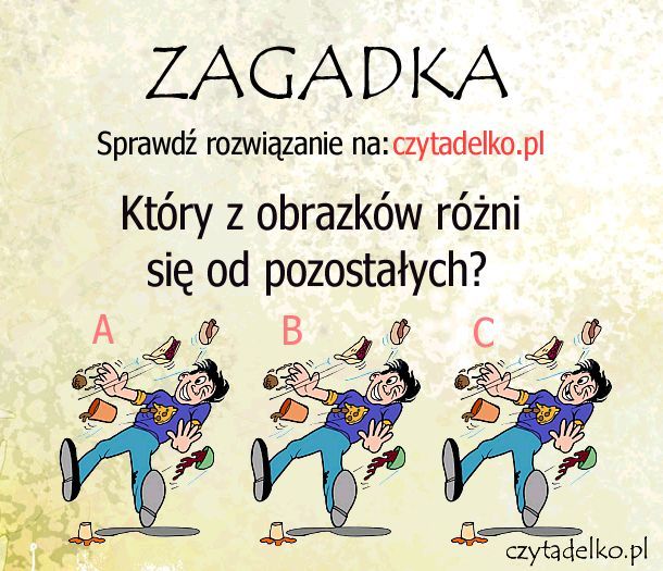 Który z o obrazków różni się od pozostałych?