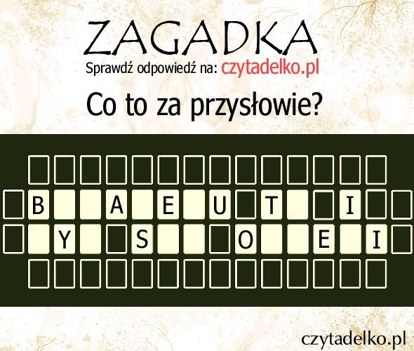 Co to za przysłowie?