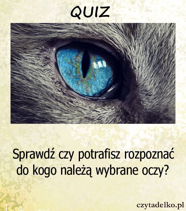 Sprawdź czy potrafisz rozpoznać do kogo należą wybrane oczy?